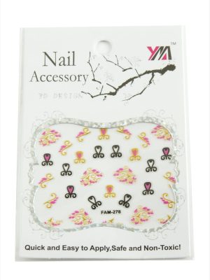 Tırnak Aksesuarı Tattoo Sticker-Beyaz