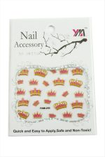 Taç Tırnak Aksesuarı Tattoo Sticker-Beyaz