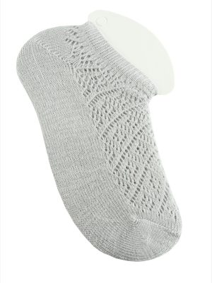 Dantel Yünlü Kısa Çorap-Siyah