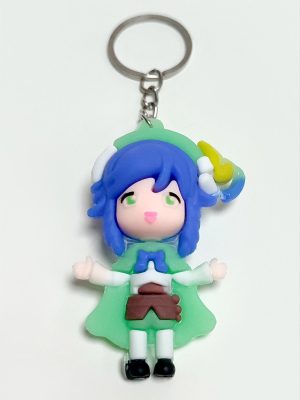 Kız Çocuk Silikon Anahtarlık-Mavi