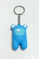 Ayıcık Astronot Silikon Anahtarlık-Mavi