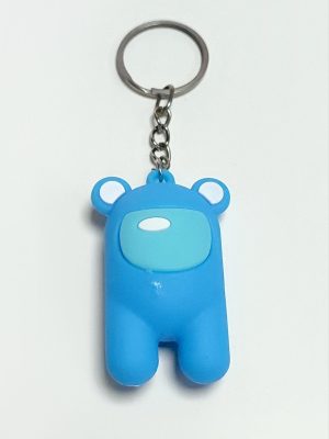 Ayıcık Astronot Silikon Anahtarlık-Mavi