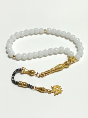 Ceyt Taşı Tesbih 8 mm-Beyaz