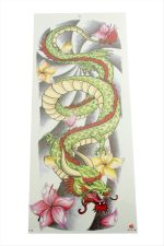 Ejderha Tattoo Kol Dövme Sticker-Yeşil - Görsel 2