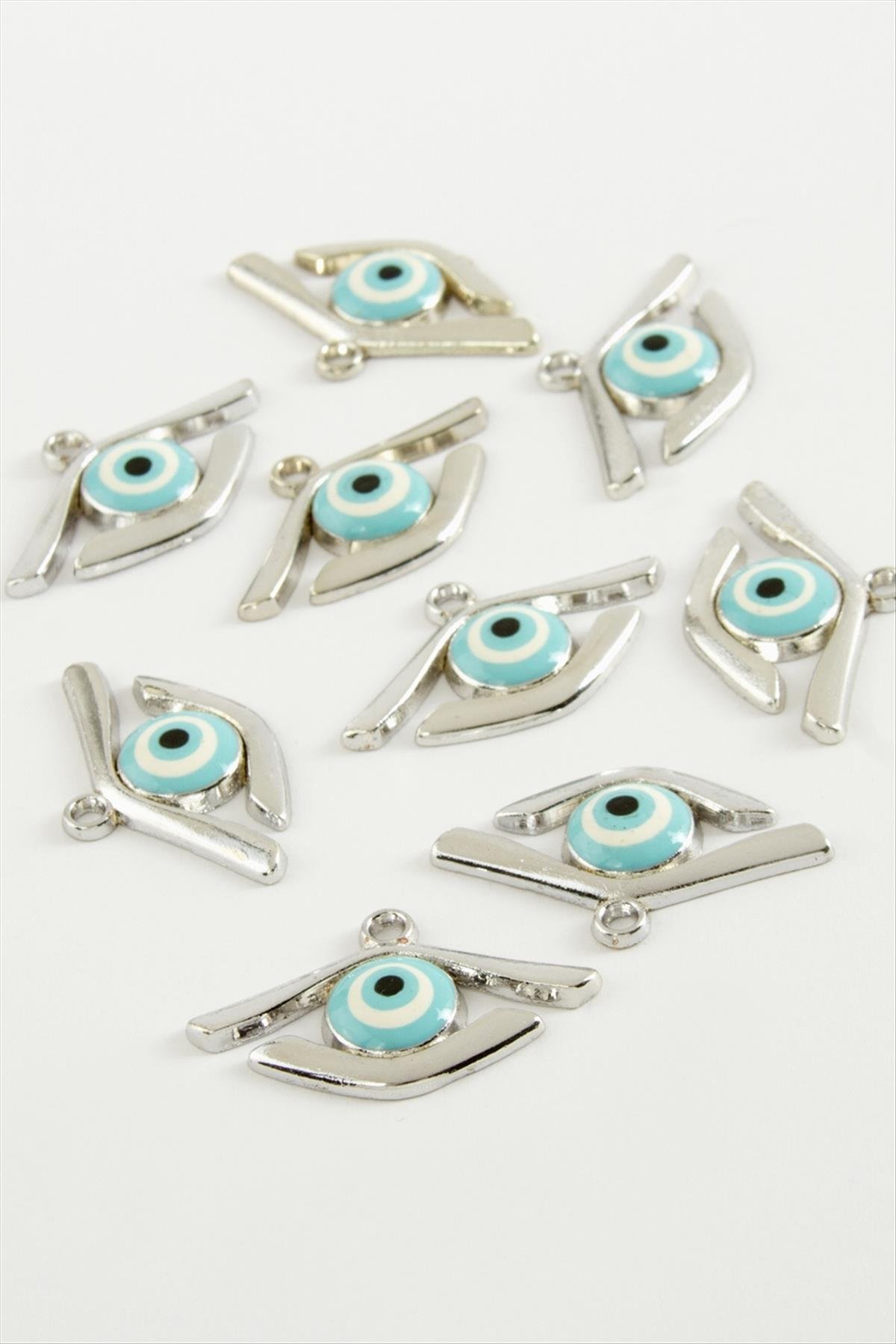 1208994_goz-tek-kulplu-mineli-bileklik-ve-koly-4f8d-d.jpg Göz Tek Kulplu Mineli Bileklik ve Kolye Ucu Aparatı 1 Adet-Beyaz - Görsel 1