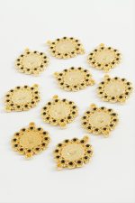 Çeyrek Taşlı Bileklik ve Kolye Ucu Aparatı 1 Adet-Sarı - Görsel 2