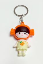 Kız Çocuk Silikon Anahtarlık-Sarı