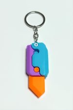 Bıçak Silikon Anahtarlık-Mavi - Görsel 2