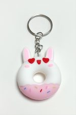 Simit Silikon Anahtarlık-Beyaz - Görsel 2