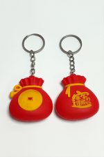 Torba Silikon Anahtarlık-Kırmızı - Görsel 3