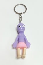 Zombi Silikon Anahtarlık-Mor