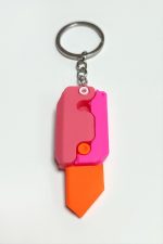 Bıçak Silikon Anahtarlık-Pembe - Görsel 2