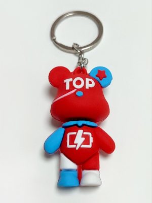 Ayıcık Silikon Anahtarlık-Kırmızı