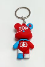 Ayıcık Silikon Anahtarlık-Kırmızı - Görsel 2