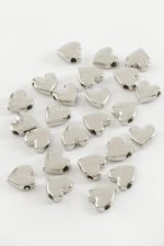 Kalp Metal Bileklik ve Kolye Ucu Aparatı 1 Adet-Gümüş Rengi