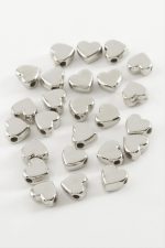 Kalp Metal Bileklik ve Kolye Ucu Aparatı 1 Adet-Gümüş Rengi