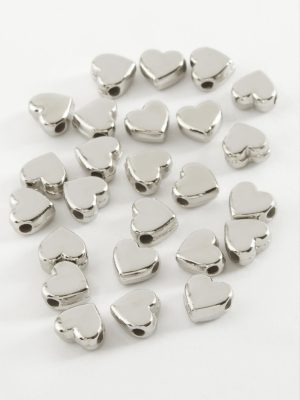 Kalp Metal Bileklik ve Kolye Ucu Aparatı 1 Adet-Gümüş Rengi