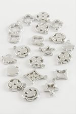 Karışık Tek Kulplu Metal Bileklik ve Kolye Ucu Aparatı 1 Adet-Gümüş Rengi - Görsel 2