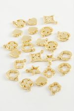 Karışık Tek Kulplu Metal Bileklik ve Kolye Ucu Aparatı 1 Adet-Sarı - Görsel 2