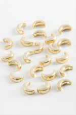 Hilal Tek Kulp Mineli Bileklik ve Kolye Ucu Aparatı 1 Adet-Sarı - Görsel 2