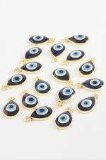 Damla Tek Kulp Mineli Bileklik ve Kolye Ucu Aparatı 1 Adet-Lacivert - Görsel 2