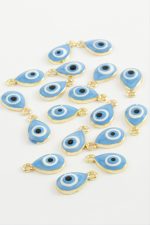 Damla Tek Kulp Mineli Bileklik ve Kolye Ucu Aparatı 1 Adet-Mavi - Görsel 2