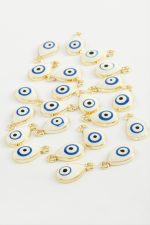 Damla Tek Kulp Mineli Bileklik ve Kolye Ucu Aparatı 1 Adet-Mavi