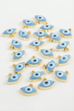 Göz Tek Kulp Mineli Bileklik ve Kolye Ucu Aparatı 1 Adet-Lacivert