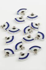 Göz Tek Kulp Mineli Bileklik ve Kolye Ucu Aparatı 1 Adet-Lacivert - Görsel 2