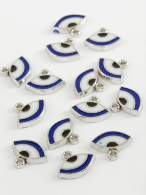 Göz Tek Kulp Mineli Bileklik ve Kolye Ucu Aparatı 1 Adet-Turkuaz