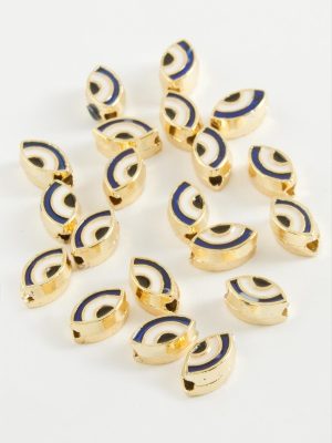 Göz Mineli Bileklik ve Kolye Ucu Aparatı 1 Adet-Mavi