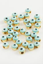 Nazar Mineli Bileklik ve Kolye Ucu Aparatı 1 Adet-Turkuaz