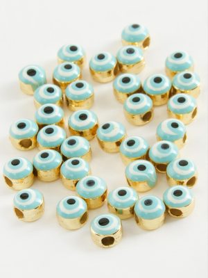 Nazar Mineli Bileklik ve Kolye Ucu Aparatı 1 Adet-Turkuaz