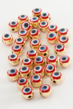 Nazar Mineli Bileklik ve Kolye Ucu Aparatı 1 Adet-Açık Mavi