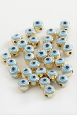 Nazar Mineli Bileklik ve Kolye Ucu Aparatı 1 Adet-Açık Mavi - Görsel 2