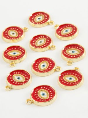 Göz Tek Kulp Mineli Bileklik ve Kolye Ucu Aparatı 1 Adet-Lila