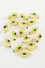 Göz Mineli Bileklik ve Kolye Ucu Aparatı 1 Adet-Su Yeşili - Görsel 2