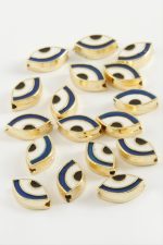 Göz Mineli Bileklik ve Kolye Ucu Aparatı 1 Adet-Lacivert - Görsel 2