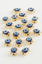 Kaplumbağa Mineli Bileklik ve Kolye Ucu Aparatı 1 Adet-Lacivert - Görsel 2