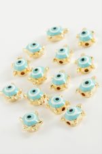 Kaplumbağa Mineli Bileklik ve Kolye Ucu Aparatı 1 Adet-Turkuaz - Görsel 2