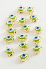 Kaplumbağa Mineli Bileklik ve Kolye Ucu Aparatı 1 Adet-Yeşil - Görsel 2