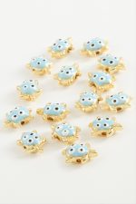 Kaplumbağa Mineli Bileklik ve Kolye Ucu Aparatı 1 Adet-Açık Mavi - Görsel 2