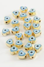 Kalp Mineli Bileklik ve Kolye Ucu Aparatı 1 Adet-Açık Mavi - Görsel 2