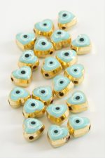 Kalp Mineli Bileklik ve Kolye Ucu Aparatı 1 Adet-Turkuaz - Görsel 2