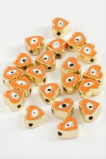 Kalp Göz Mineli Bileklik ve Kolye Ucu Aparatı 1 Adet-Pembe