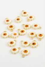 Çiçek Nazar Tek Kulplu Mineli Bileklik ve Kolye Ucu Aparatı 1 Adet-Beyaz