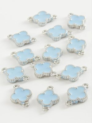 Çiçek Çift Kulplu Mineli Bileklik ve Kolye Ucu Aparatı 1 Adet-Siyah