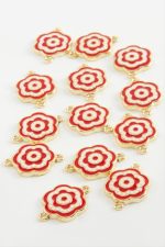 Çiçek Çift Kulplu Mineli Bileklik ve Kolye Ucu Aparatı 1 Adet-Mavi