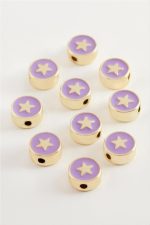 Yıldız Mineli Bileklik ve Kolye Ucu Aparatı 1 Adet-Beyaz