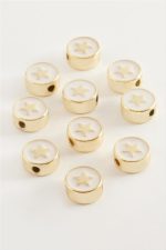 Yıldız Mineli Bileklik ve Kolye Ucu Aparatı 1 Adet-Beyaz - Görsel 2